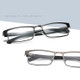 Simple Matel Frame Reading Glasses Hyperopia Eyeglasses +1.00D(Matte Black)