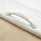 5 PCS 6026A-96 European Style Zinc Alloy Cabinet Wardrobe Drawer Door Handle, Hole Spacing: 96mm (Ivory)