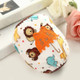 Cartoon Embroidery Pattern Baby Dustproof and Anti-fouling Winter Fleece Cuffs Protective Sleeves(Brown)