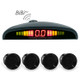 PZ316 Digital LED Crescent Shape Display Rear View Mirror Car Recorder for Truck with 4 Rear Radar