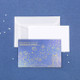 3 PCS Sulfuric Acid Paper Bronzing Folding Greeting Card Holiday Birthday Postcard Beautiful Envelope Set(Ping Xinghe)