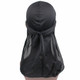 Male Street Basketball Headscarf Hip Hop Elastic Long-tailed Hat (Black)