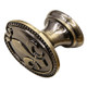 4 PCS 34mm 2806 Green Bronze Cabinet Wardrobe Door Drawer Vintage Zinc Alloy Solid Single Hole Handle