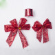 2 Rolls Christmas Sequins Ribbon Bow Ornament(Red Sequins )