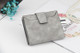 Leather Women Hasp Small Slim Coin Pocket Purse Cards Holders Wallet(Gray)