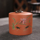 Ceramic Redware Tea Pot Storage Sealed Tea Tank(Orchid)
