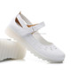 Air Cushion Nurse Shoes Non-slip Soft Bottom Breathable Flat Women Shoes Work Shoes, SIZE:34(White PVC)