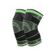 2 PCS Fitness Running Cycling Bandage Knee Support Braces Elastic Nylon Sports Compression Pad Sleeve, Size:XL(Green)