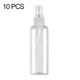 10 PCS 100ML PET Clear Spray Bottle Disinfection Solution Container