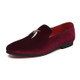 Casual Sickle Suede Men Shoes Flat Slip-on Pointed Toe Dress Shoes Loafer, Size:42(Red)