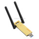 AC1200Mbps 2.4GHz & 5GHz Dual Band USB 3.0 WiFi Adapter External Network Card with 2 External Antenna(Yellow)