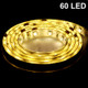 Warm White 60 LED 3528 SMD Waterproof Flexible Car Strip Light, DC 12V, Length: 1m