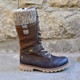 Winter Boots Women Boots Round Toe Platform Warm Females Boots Shoes, Size:38(Brown)