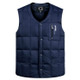 White Duck Down Jacket Vest Men Middle-aged Autumn Winter Warm Sleeveless Coat, Size:L(Blue)