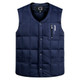 White Duck Down Jacket Vest Men Middle-aged Autumn Winter Warm Sleeveless Coat, Size:L(Blue)