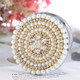 Metal Makeup Round Mirror Portable Diamond Mirror Folding Mini Double-sided Round Mirror