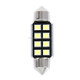 2 PCS 3W 200 LM 6000K 36MM 8 SMD-2835 LEDs Bicuspid Port Decoding Car Dome Lamp LED Reading Light, DC 12V(White Light)