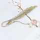 Dried Flower Bookmark Vintage Minimal Feather Reading Mark Arts Crafts Accessories(Pink Starry)