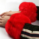 Imitation Rabbit Fur Wrist Sleeves Dual-use Anti-Flooding Sleeves, Size:One Size(Red)