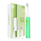 Lansung Rechargeable Sonic Electric Toothbrush Ultrasonic Whitening Teeth Vibrator with 4 Brush Heads(Green)