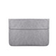 PU01S PU Leather Horizontal Invisible Magnetic Buckle Laptop Inner Bag for 14.1 inch laptops (Grey)