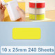 10 x 25mm 240 Sheets Thermal Printing Label Paper Stickers For NiiMbot D101 / D11(Yellow)