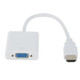 ZHQ008 HD HDMI To VGA Converter with Audio(White)