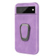 For Google Pixel 6 Ring Holder PU Phone Case(Purple)