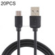 20 PCS 0.5A USB to USB-C / Type-C Charging Cable, Cable Length: about 1m