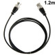 BNC Male to BNC Male Cable for Surveillance Camera, Length: 1.2m