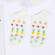Breathable and Sweat-absorbent Silicone Anti-skid Boat Socks Fruit and Vegetable Cute Socks, Size:36-44(White)