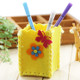 3 PCS Children Handmade Non-woven Fabric 3D Pen Container DIY Toy Baby Creative Toys(Square Yellow)