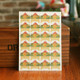 2 PCS Retro Flower Phase Corner Stickers Kraft Paper Corner Stickers(Yellow Flower Green Bottom)