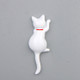 Cute Cat Creative DIY Refrigerator Stickers Doll Magnetic Stickers(White)