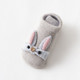 Autumn and Winter Terry Thick Three-dimensional Rabbit Anti-skid Cotton Socks Baby Floor Socks, Size:L(Gray)