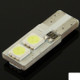 T10 White 4 LED Car Signal Light Bulb (Pair)