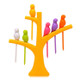 Creative Fashion Treetop Bracket Birdie Fruit Fork Set Environmentally Friendly Easy to Place Fruit Sign(Yellow)