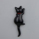 Cute Cat Creative DIY Refrigerator Stickers Doll Magnetic Stickers(Black)