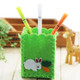 3 PCS Children Handmade Non-woven Fabric 3D Pen Container DIY Toy Baby Creative Toys(Square Green)