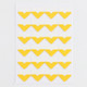 2 PCS Colorful Models Monochrome Simple Corner Stickers Album Accessories Phase Stickers(Orange Yellow)