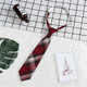 Lattice Stripe Pattern Cotton Short Rubber Band Bow Tie Clothing Accessories(A1716 Red Wine )