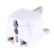 Portable Universal Socket to UK Plug Power Adapter Travel Charger (White)