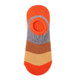 Cotton Stripe Shallow Mouth Invisible Girl Sailboat Socks(Orange)