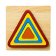 DIY Creative 3D Wooden Puzzle Geometry Shape Puzzle Children Educational Toys(Triangle)