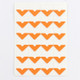 2 PCS Colorful Models Monochrome Simple Corner Stickers Album Accessories Phase Stickers(Orange)