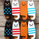 3 PCS Creative Cartoon Cat Shape Photo Wall Wooden  Storage Seal Clip, Random Color Delivery