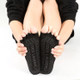 A Pair, Solid Color Non-slip Sweat-absorbent Yoga Socks Split Toe Socks for Women, Size:One Size(Open Toe Black)