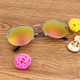 Oval Retro UV400 UV Protection Metal Frame AC Lens Sunglasses