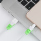 2 PCS Anti-break USB Charge Cable Winder Protective Case Protection Sleeve(Green)
