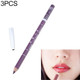 3PCS Professional Wood Waterproof Lady Charming Lip Liner Contour Makeup Lipstick Tool(7)